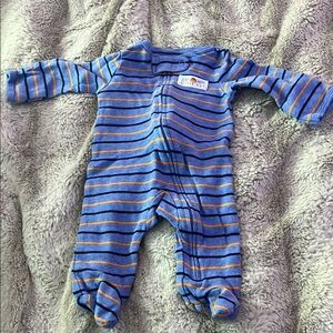 Blue Striped Baby One Piece